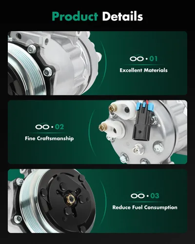 Vista 45 de SCITOO Compresor de CA para T-oyota Yaris 1.5L 2007 2008 2009 2010 2011 2012 2013 AC Compressor 639839 157318 158318 6512467