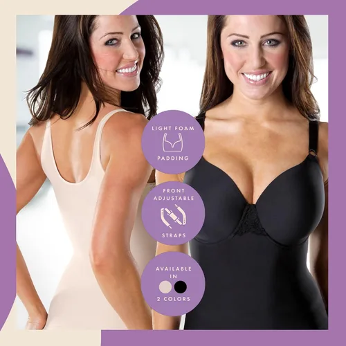 Vista 4 de Shapeez Tankee Long brasier calmante en la espalda ultra cómodo con aros estilo tanque