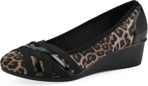 Vista 9 de Cliffs de White Mountain - Zapatos con cuña de ballet con acolchado para mujer Bowie Negro/Nylon