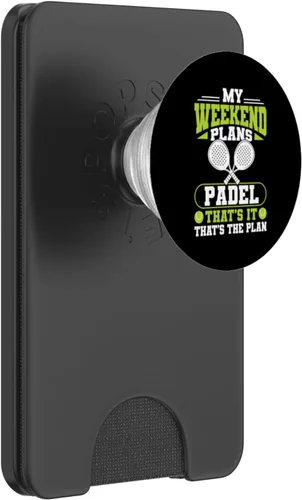 Vista 8 de My Weekend Plans Padel Racquet Paddle PopSockets Adhesive PopGrip