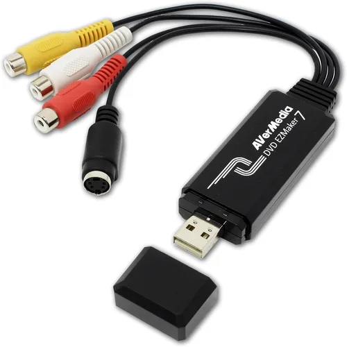 Vista 2 de AVerMedia EZMaker 7, tarjeta de captura de video USB, grabadora analógica a digital, compuesto RCA, VHS a DVD, S-Video, compatible con Windows 11