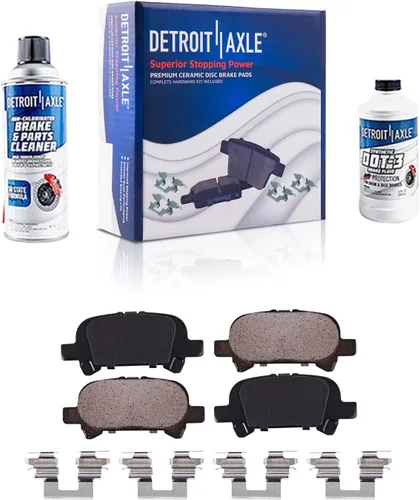 Vista 50 de Detroit Axle - Pastillas de freno traseras para Toyota Prius 2012-2015 Prius Plug-In 2017-2018 Corolla iM 2016 Sion iM 2011-2017 Lexus CT200h