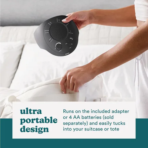 Vista 7 de Homedics Sleep Better - Máquina de sonido portátil, luz nocturna, 12 sonidos relajantes incluyendo ruido blanco, lluvia y tormenta eléctrica, diseño