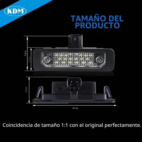 Vista 6 de Ensamble de luz para matrícula LED KDM Compatible con Ford Mustang 2010-2014, Fusion 2006-2012, Taurus 2010-2019, Flex Focus Lincoln Mercury