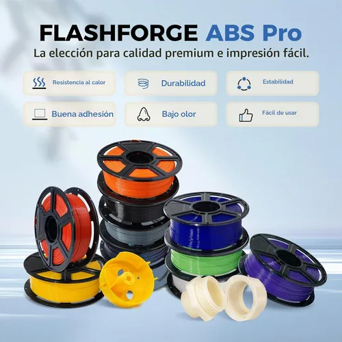 Vista 2 de FLASHFORGE ABS Pro Filamento 1.75mm Negro, Carrete de 1kg (2.2lbs) para Impresora 3D - Precisión Dimensional +/- 0.02mm, Deformación Térmica