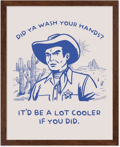 Vista 66 de Poster Master Póster de You've Yeed Your Last Haw, estampado retro de vaquero azul, arte occidental, arte moderno, arte del salvaje oeste, regalo