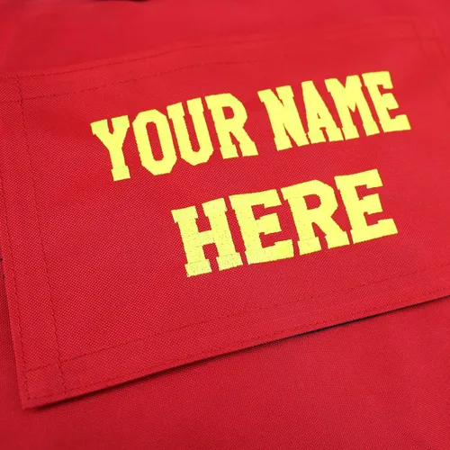 Vista 6 de Lightning X - Bolsa personalizable para equipo de bomberos con nombre bordado, 3XL, color rojo