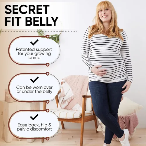 Vista 4 de Motherhood Maternity Jegging de mezclilla para mujer color azul índigo Azul