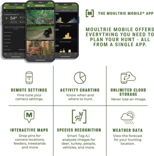 Vista 4 de Moultrie Edge Pro - Cámara de rastreo celular con batería PowerMag - 36MP 3350mAh PowerMag Lithium Ion Battery, Scout from Anywhere, HD photos via