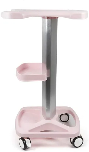 Vista 3 de Carrito de salón rodante - Carro móvil de aluminio con soporte para carritos rodantes médicos para cavitación ultrasónica, máquina RF, estante