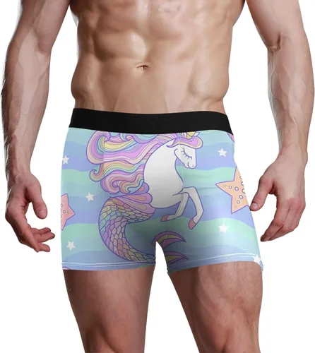 Vista 5 de CHIFIGNO Pink Cute Rabbit Face Trunk Underwear Men, Soft, Breathable Bamboo-Spandex Blend, S