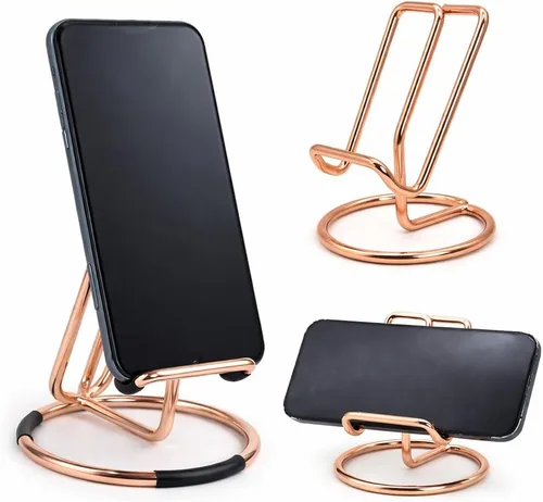 Vista 17 de Mizi Soporte para teléfono celular, ángulo y altura ajustable, soporte de teléfono de escritorio compatible con iPhone 17/16/15 Pro Max, Samsung