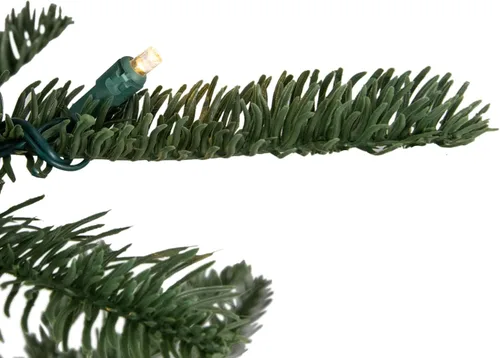 Vista 3 de Real Touch™ Árbol de Navidad artificial de abeto Nordmann preiluminado, 7.5 pies, luces LED transparentes cálidas