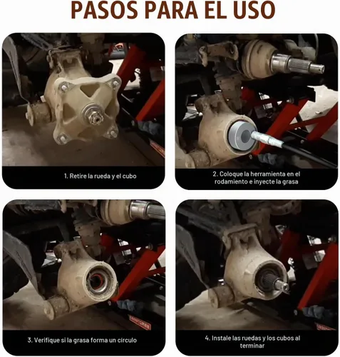 Vista 6 de 3mirrors Herramienta engrasadora de rodamientos de rueda de 1.181 in compatible con rodamientos Can Am Maverick Commander Outlander UTV ATV