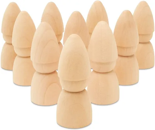 Vista 14 de Muñecas de madera en miniatura de 1-1/8 pulgadas, paquete de 100 muñecas pequeñas para manualidades, figuras en miniatura y juego de mundo pequeño