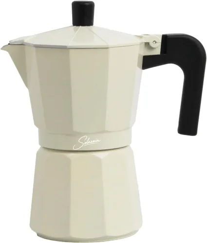 Vista 9 de Cafetera de café expreso italiano para estufa de 3 tazas, cafetera cubana, olla Greca Mocha (básica, 5 oz/5.1 fl oz)