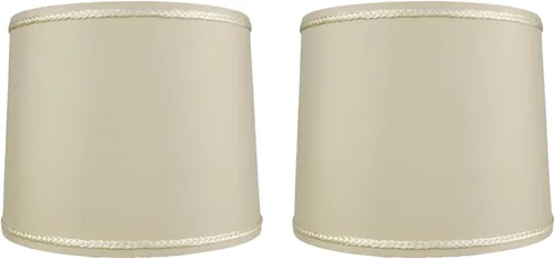 Vista 15 de Royal Designs, Inc. HB-641UT-9BG Pantalla de lámpara de tambor poco profundo con tapiz, Uno Fitter, 8 x 9 x 7, beige