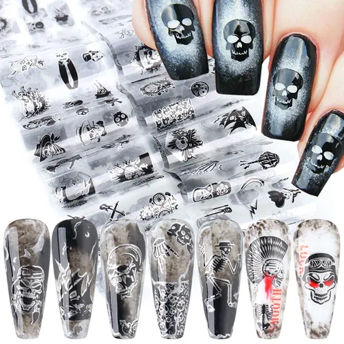 Vista 24 de Calcomanías de arte de uñas para el día de San Valentín, calcomanías de transferencia de arte de uñas, suministros de uñas, labios rosas, corazón