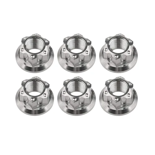 Vista 36 de Tuerca de perno de brida de titanio M6 M8 M10 M12 M14 M16 para bicicleta, motocicleta, eje trasero de automóvil, accesorios de modificación