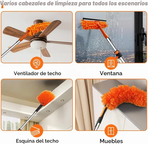 Vista 6 de Plumeros de 20 pies de alto para limpieza con poste de extensión resistente
