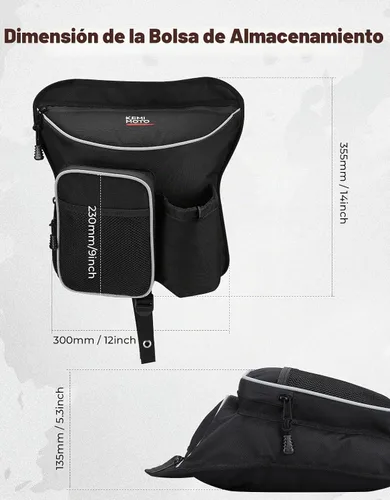 Vista 4 de KEMIMOTO Bolsa de almacenamiento para UTV Bolsas centrales compatibles con Can-Am Maverick y 2011-2020 Commander 800 1000 MAX DS RS XC R DPS X XT