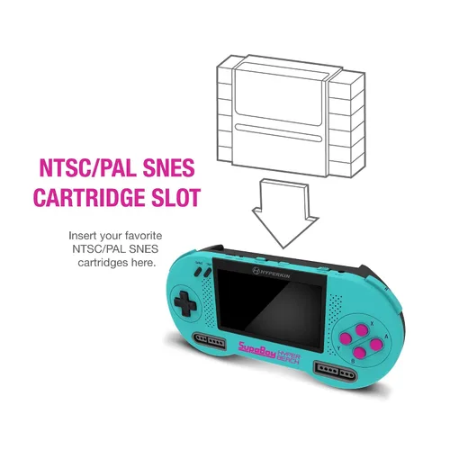 Vista 8 de Hyperkin SupaBoy Portable Pocket Console for Super NESSuper Famicom (Hyper Beach) - Super NES