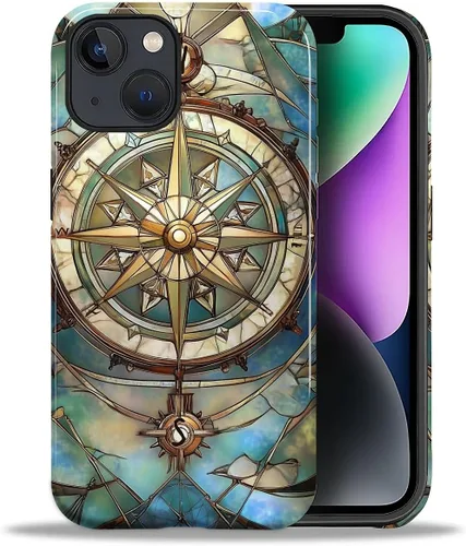 Vista 96 de ZHEGAILIAN Funda para iPhone 11, carcasa dura a prueba de golpes + silicona suave 2 en 1 híbrida, parachoques a prueba de caídas - Vidrio manchado