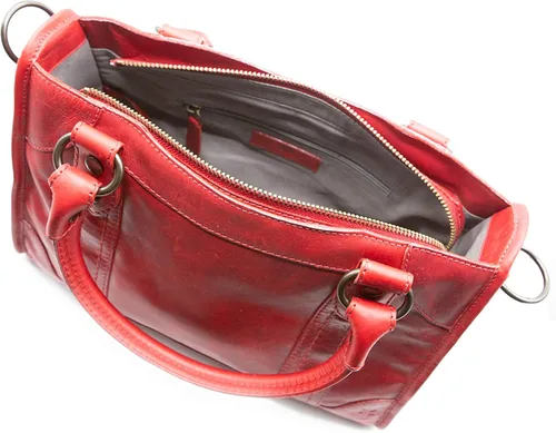 Vista 2 de Frye Melissa - Bolso de cuero con cremallera, Marrón