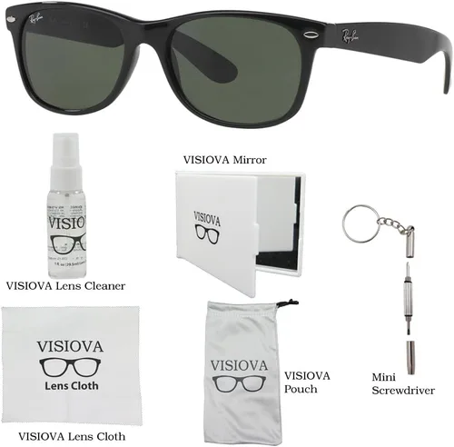 Vista 2 de Ray-Ban RB2132 Nuevo paquete de gafas de sol Wayfarer con accesorios VISIOVA