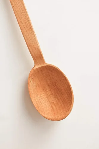 Vista 5 de ECOSALL Cuchara de madera grande resistente de 18 pulgadas, cuchara de cocina de mango largo con una cuchara. Cuchara grande antiadherente