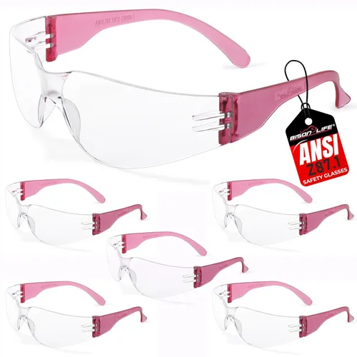 Vista 33 de BISON LIFE Gafas de seguridad surtidas para hombres y mujeres ANSI Z87.1