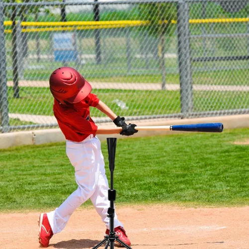 Vista 7 de FDLS Baseball Batting tee for Adults and Youth Teens, Portable Tripod Stand Base Tee Easy Adjustable Height 27 to 46 inches for Hitting Training