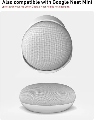 Vista 7 de Maxonar Soporte de pared Pop para altavoces inteligentes compatible con Echo Pop, accesorios para altavoces Google Nest, ahorra espacio, gestión