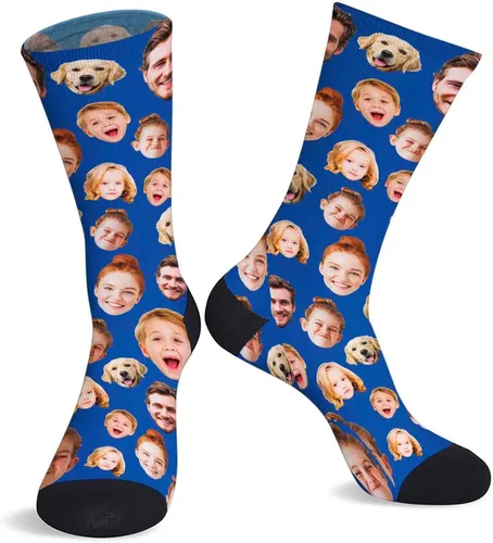 Vista 19 de D-Story Custom Face Socks with Photo Novelty Crew Sock Personalized Gift 01