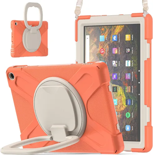 Vista 10 de Funda portátil de rotación de 360° para tablet Fire HD 10 y 10 Plus