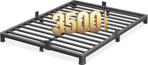 Vista 11 de NKZ Base de cama individual de 12 pulgadas, plataforma de metal resistente con patas de esquina redondas, soporte de listones de acero resistente