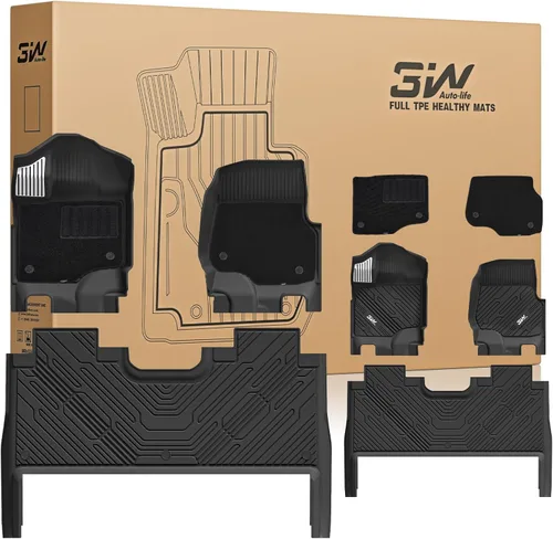 Vista 28 de 3W Alfombrillas para Ford F-150 2015-2025 y F150 Lightning SuperCrew 2022-2025 (sin almacenamiento plano plegable), TPE para todo tipo de clima