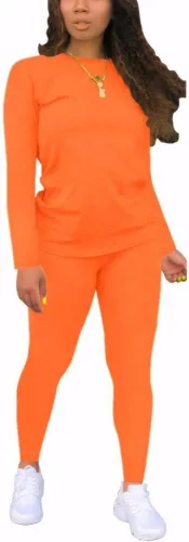 Vista 25 de Nimsruc Conjuntos de dos piezas para mujer casual 6536 Negro