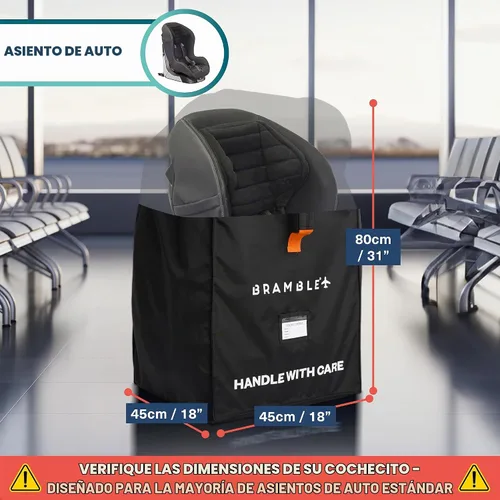 Vista 2 de Bramble - Bolsa de viaje para asiento de automóvil para control de puerta de avión - Bolsa de asiento de automóvil de nailon balístico resistente al