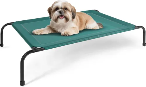 Vista 9 de FluffyDream Cama elevada de enfriamiento para perro, camas portátiles elevadas para perros, patas antideslizantes, cama hamaca portátil y duradera