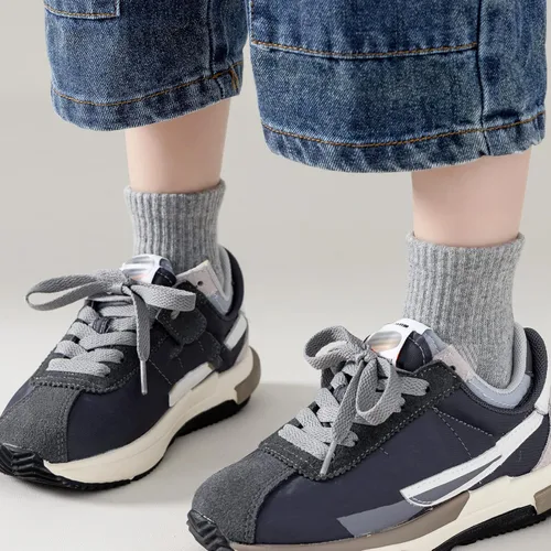 Vista 4 de Mini angel Calcetines deportivos acolchados para niños, paquete de 6 calcetines deportivos unisex de malla transpirable de algodón para niños y niñas