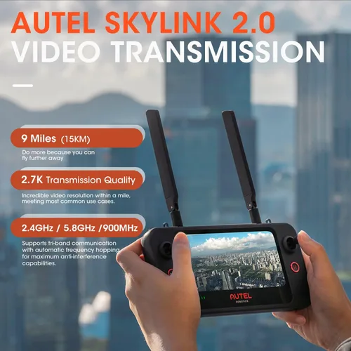 Vista 8 de Autel Robotics EVO 2 Pro V3: 2025 Son-y 1" CMOS y video HDR 6K, algoritmo de luz de luna 2.0, ISO máximo 44000, DNG de 12 bits, controlador