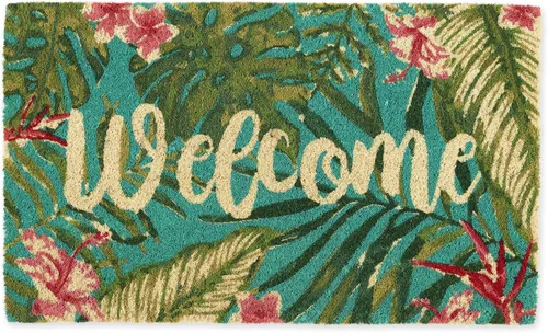 Vista 10 de DII Felpudo de fibra de coco natural para exterior, alfombra de bienvenida, 17 x 29 pulgadas, pájaro