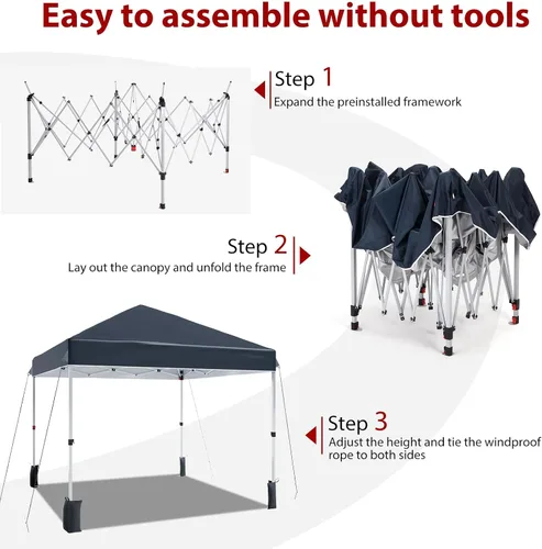 Vista 5 de Tienda de campaña patentada de 10 x 10 pies, toldo portátil para exteriores, viene con bolsa para volante de mano, adecuado para uso en exteriores