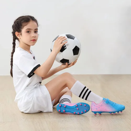 Vista 4 de brooman Zapatos deportivos de fútbol para niños y niñas, para exteriores