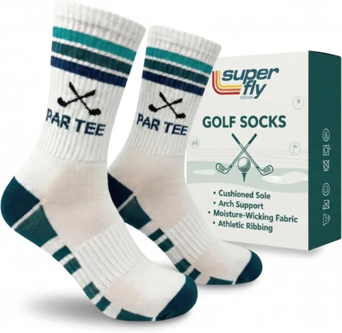 Vista 14 de Calcetines de rendimiento Super Fly Goods para hombres y mujeres, calcetines atléticos novedosos unisex para deportes, golf, tenis, pickleball, yoga