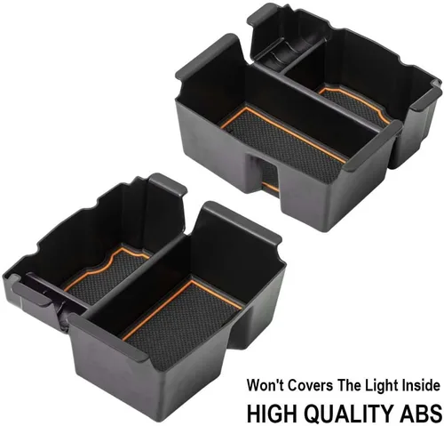 Vista 9 de EDBETOS Organizador de consola central con ribete naranja y caja colgante compatible con Jeep Wrangler JL/JLU 2018 2019-2024 y Jeep Gladiator JT