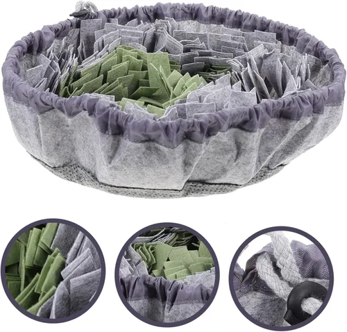 Vista 9 de Housoutil Tapete para cuenco para perros, cuencos para perros, cuenco de comida para perros, laberinto cuenco para perros, fuente de alimentación