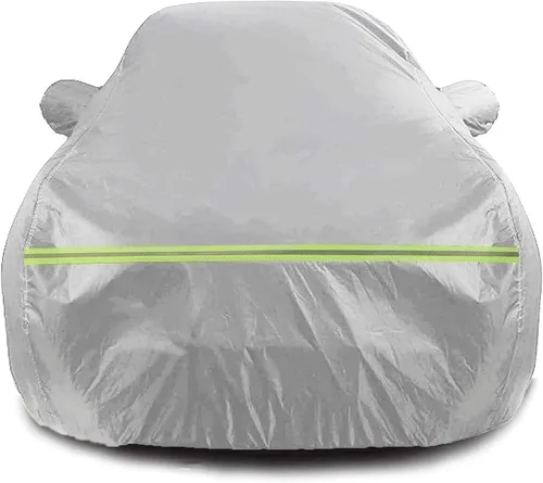 Vista 8 de Funda para coche compatible con Mazda Mazda2 Mazda3 Mazda5 Mazda6 para exteriores, 100% impermeable, resistente al viento, a prueba de polvo, Negro
