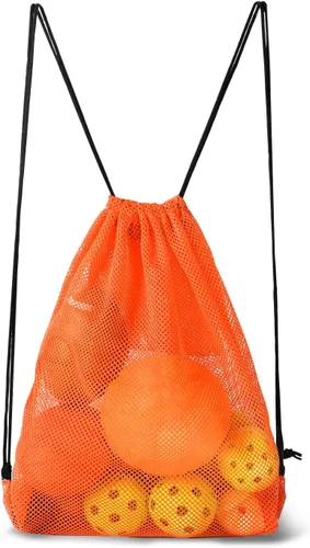 Vista 87 de GSE Games & Sports Expert Bolsa de malla con cordón para béisbol, pelotas de pickleball, pelotas de golf, gimnasio, equipo de natación, lavandería
